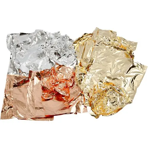 Creative Metalické plátky MAXI PACK 3x50 listů ZLATÁ, STŘÍBRNÁ, MĚDĚNÁ