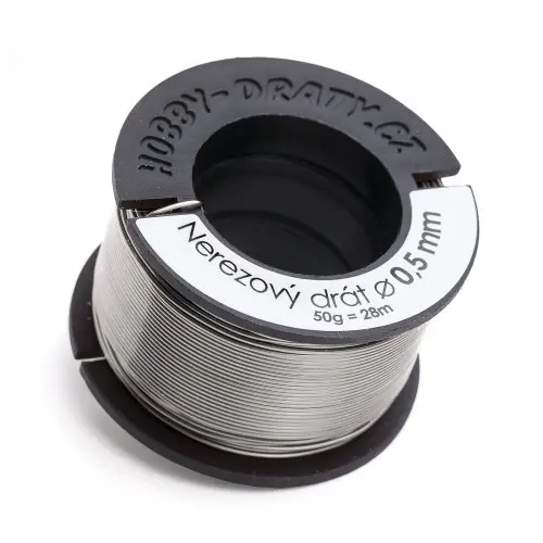 Hobby dráty manumi Nerezový drát 0,5/50g