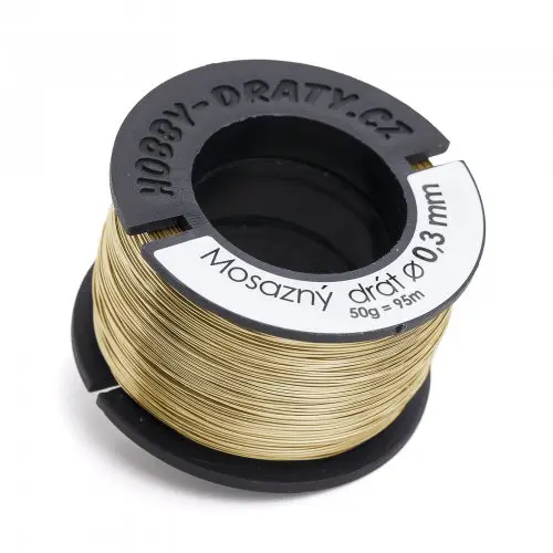 Manumi Mosazný drát 0,3 mm/50 g - 1 ks