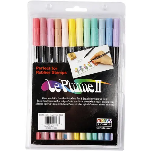 Creative Oboustranné fixy PSANÍ A RAZÍTKOVÁNÍ 12 pastelových barev