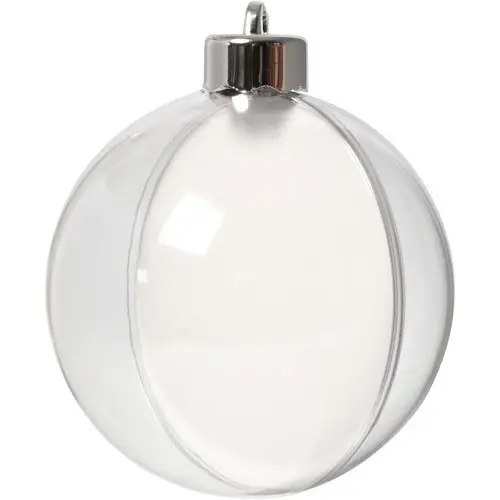Creative Vánoční plastová baňka k dotvoření, průměr 8 cm, transparentní, 5 ks