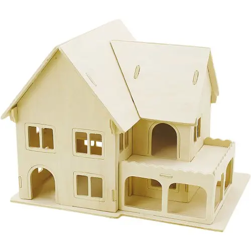 Creative DŮM S VERANDOU 3D dřevěná stavebnice