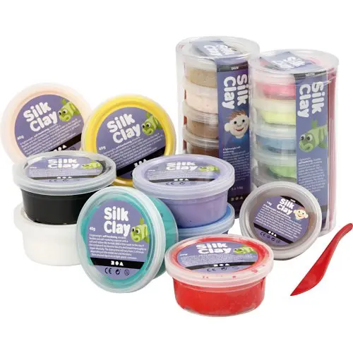 Creative Samotvrdnoucí modelovací lehká hmota Silk Clay SADA 22 barev