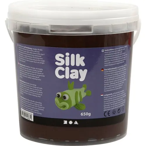 Creative Samotvrdnoucí modelovací lehká hmota Silk Clay HNĚDÁ 650 g