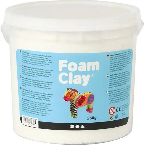 Creative Samotvrdnoucí modelovací pěnová kuličková hmota Foam Clay BÍLÁ 560g