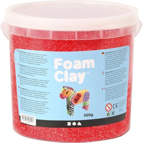 Creative Samotvrdnoucí modelovací pěnová kuličková hmota Foam Clay ČERVENÁ 560g