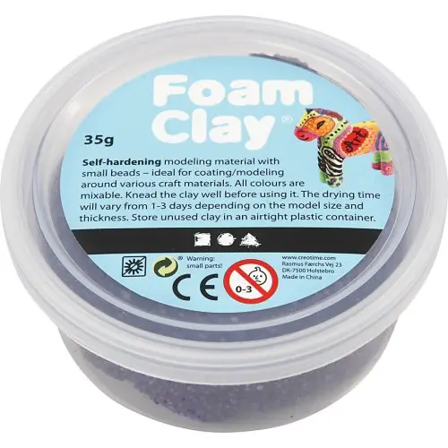 Creative Samotvrdnoucí modelovací pěnová kuličková hmota Foam Clay 35g FIALOVÁ