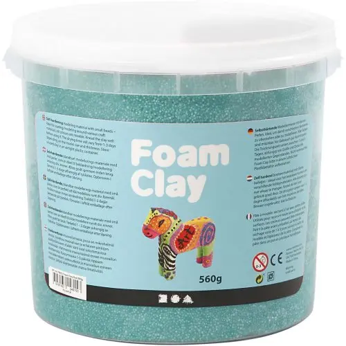 Creative Samotvrdnoucí modelovací pěnová kuličková hmota Foam Clay TMAVÁ ZELENÁ 560g