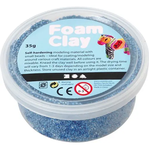 Creative Samotvrdnoucí modelovací pěnová kuličková hmota Foam Clay 35g MODRÁ