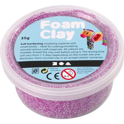 Creative Samotvrdnoucí modelovací pěnová kuličková hmota Foam Clay 35g NEON FIALOVÁ