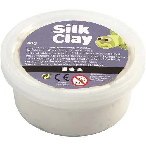 Creative Samotvrdnoucí modelovací lehká hmota Silk Clay 40g BÍLÁ