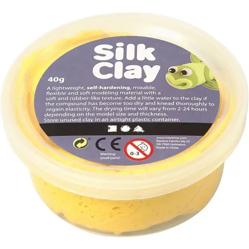Creative Samotvrdnoucí modelovací lehká hmota Silk Clay 40g ŽLUTÁ