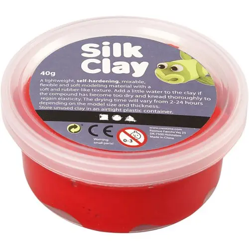 Creative Samotvrdnoucí modelovací lehká hmota Silk Clay 40g ČERVENÁ