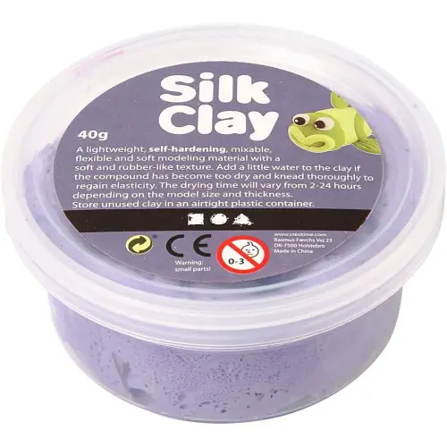 Creative Samotvrdnoucí modelovací lehká hmota Silk Clay 40g FIALOVÁ