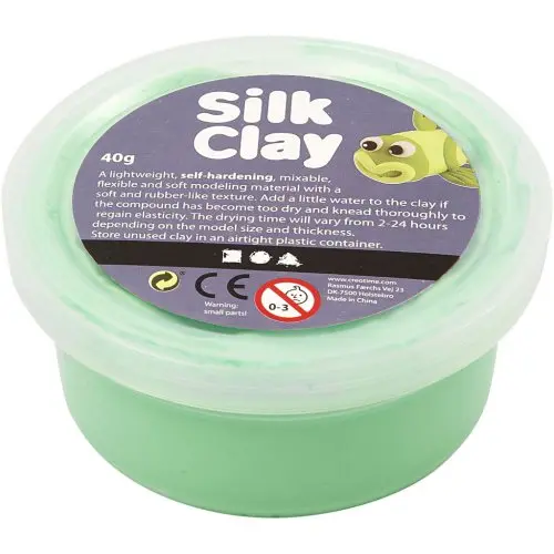 Creative Samotvrdnoucí modelovací lehká hmota Silk Clay 40g SVĚTLÁ ZELENÁ
