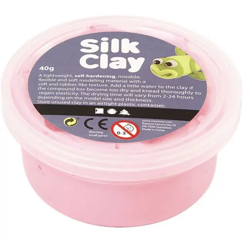 Creative Samotvrdnoucí modelovací lehká hmota Silk Clay 40g RŮŽOVÁ