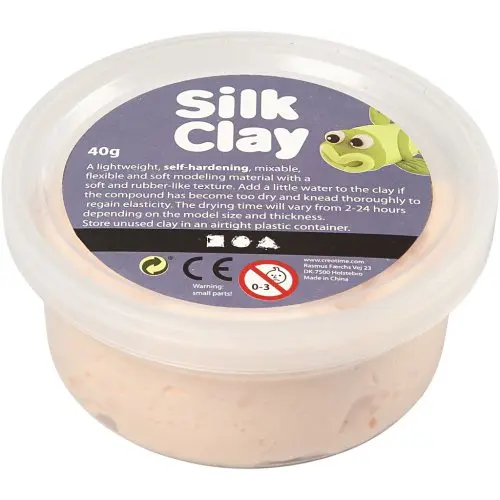 Creative Samotvrdnoucí modelovací lehká hmota Silk Clay 40g SVĚTLÁ BÉŽOVÁ