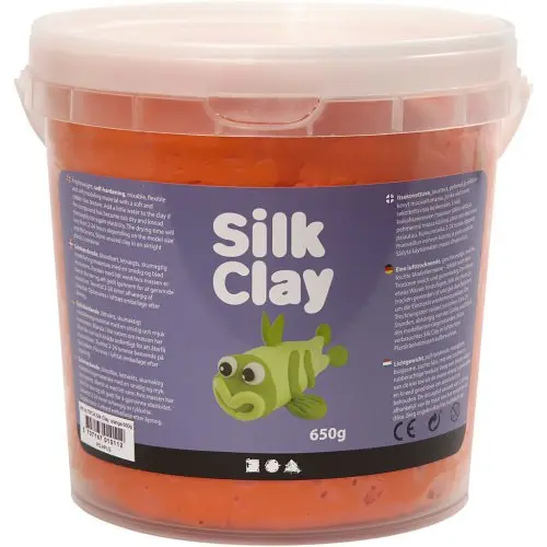 Creative Samotvrdnoucí modelovací lehká hmota Silk Clay ORANŽOVÁ 650 g
