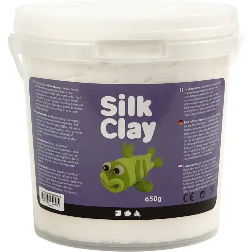 Creative Samotvrdnoucí modelovací lehká hmota Silk Clay BÍLÁ 650 g