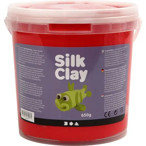 Creative Samotvrdnoucí modelovací lehká hmota Silk Clay ČERVENÁ 650 g