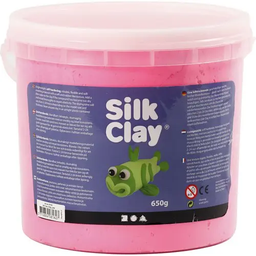 Creative Samotvrdnoucí modelovací lehká hmota Silk Clay hmota RŮŽOVÁ 650 g