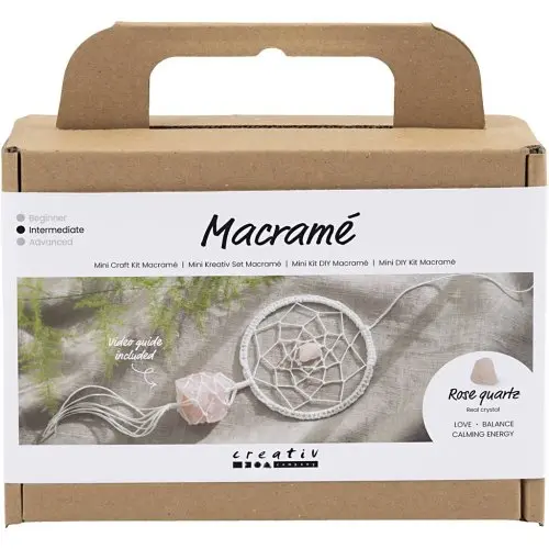 Creative Sada macramé LAPAČ SNŮ S RŮŽENÍNEM