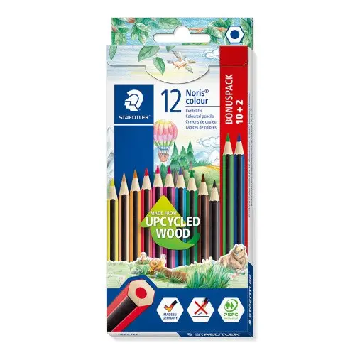 Barevné pastelky STAEDTLER Noris Colour, 10+2 mix barev, šestihranné