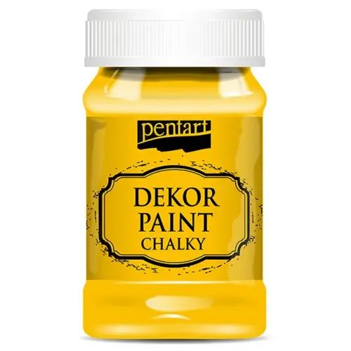 Pentart Křídová a dekorační barva PENTART 100 ml SLUNEČNÍ ŽLUTÁ