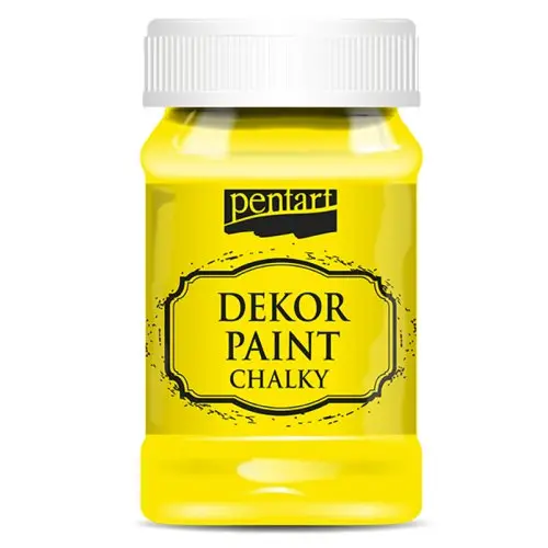 Pentart Křídová a dekorační barva PENTART 100 ml CITRÓNOVÁ ŽLUTÁ