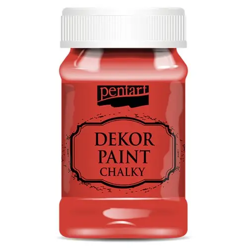 Pentart Křídová a dekorační barva PENTART 100 ml ČERVENÁ
