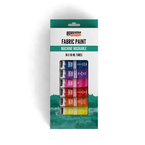 Pentart Sada barvy na textil PENTART 10 x 16 ml