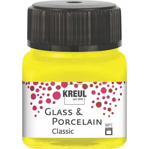 Kreul Barva na sklo a porcelán  classic 20 ml KANÁRKOVĚ ŽLUTÁ