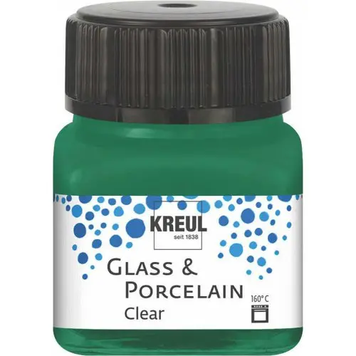 Kreul Barva na sklo a porcelán  clear 20 ml TMAVÁ ZELENÁ