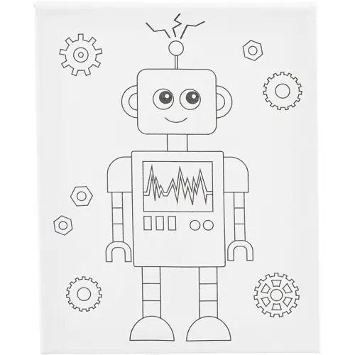 Creative Malířské plátno s předtiskem 24x30 cm ROBOT