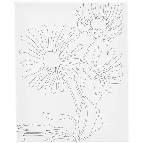 Creative Malířské plátno s předtiskem 24x30 cm  VELKÁ KVĚTINA