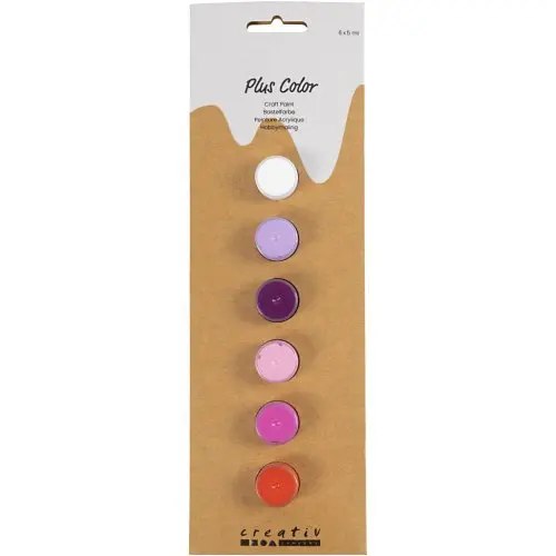 Creative Sada Akrylová barva  Plus Color 6x5 ml RŮŽOVOFIALOVÉ ODSTÍNY