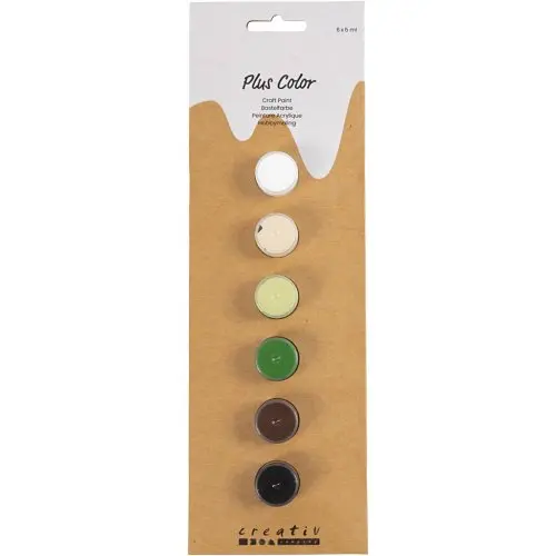 Creative Sada Akrylová barva  Plus Color 6x5 ml PŘÍRODNÍ ODSTÍNY