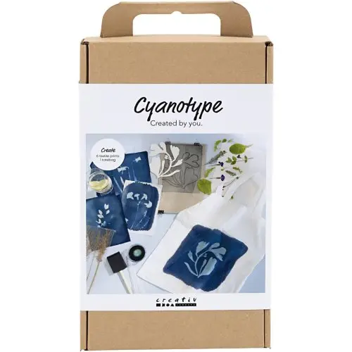 Creative Sada modrobílá Kyanotypie na textil