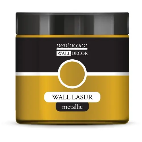 Pentart Lazurovací barva na zeď metallic WALL DECOR 500 ml ZLATÁ