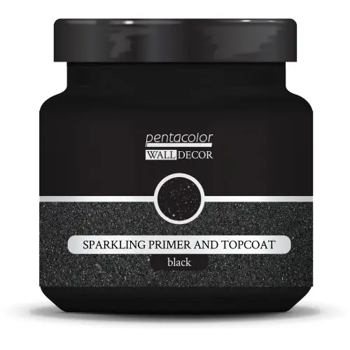 Pentart Třpytivý základní a vrchní lak WALL DECOR 1000 ml ČERNÁ