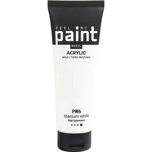 FeelMyPaint Akrylová barva FeelMyPaint 120 ml TITANOVÁ BÍLÁ - certifikace o bezpečnosti dětských hraček