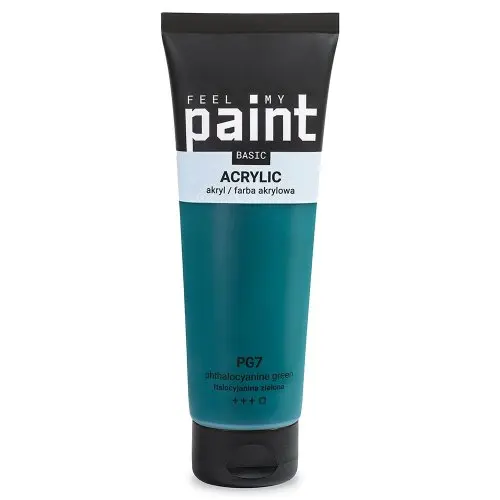 FeelMyPaint Akrylová barva FeelMyPaint 120 ml FTALOVÁ ZELENÁ - certifikace o bezpečnosti dětských hraček