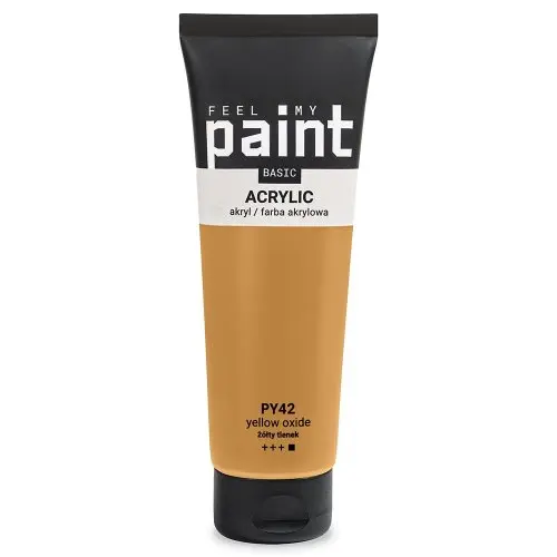 FeelMyPaint Akrylová barva FeelMyPaint 120 ml MARS ŽLUTÁ - certifikace o bezpečnosti dětských hraček