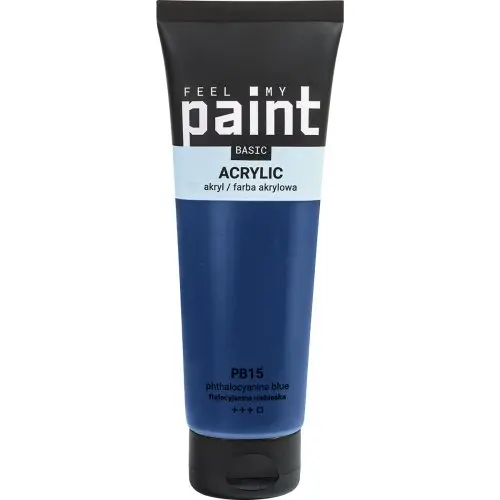 FeelMyPaint Akrylová barva FeelMyPaint 120 ml FTALOVÁ MODRÁ - certifikace o bezpečnosti dětských hraček