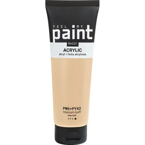 FeelMyPaint Akrylová barva FeelMyPaint 120 ml TITANOVÁ BÉŽOVÁ - certifikace o bezpečnosti dětských hraček