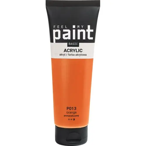 FeelMyPaint Akrylová barva FeelMyPaint 120 ml ORANŽOVÁ - certifikace o bezpečnosti dětských hraček