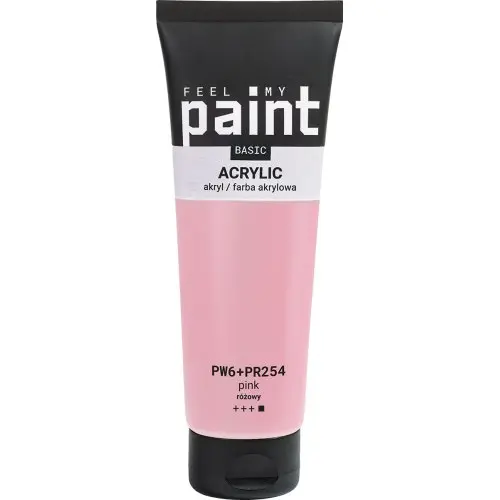 FeelMyPaint Akrylová barva FeelMyPaint 120 ml RŮŽOVÁ - certifikace o bezpečnosti dětských hraček
