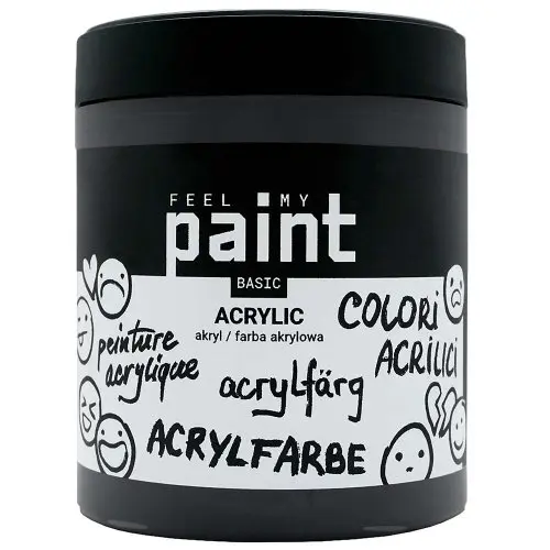 FeelMyPaint Akrylová barva FeelMyPaint 500 ml MARS ČERNÁ - certifikace o bezpečnosti dětských hraček