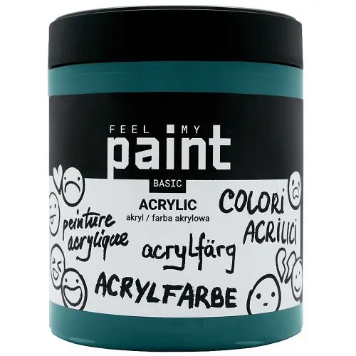 FeelMyPaint Akrylová barva FeelMyPaint 500 ml FTALOVÁ ZELENÁ - certifikace o bezpečnosti dětských hraček