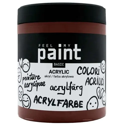 FeelMyPaint Akrylová barva FeelMyPaint 500 ml MARS HNĚDÁ - certifikace o bezpečnosti dětských hraček